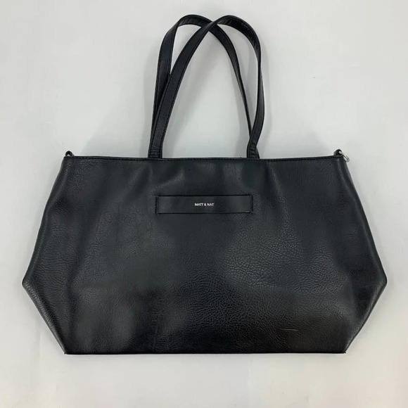Matt and Nat Women's Vegan Leather Medium Body Drop Handle Tote No Strap - Picture 1 of 11